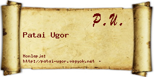 Patai Ugor névjegykártya
